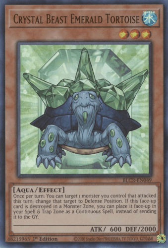 Crystal Beast Emerald Tortoise - BLCR-EN049 Ultra Rare 1st Edition