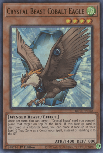Crystal Beast Cobalt Eagle - BLCR-EN052 Ultra Rare 1st Edition