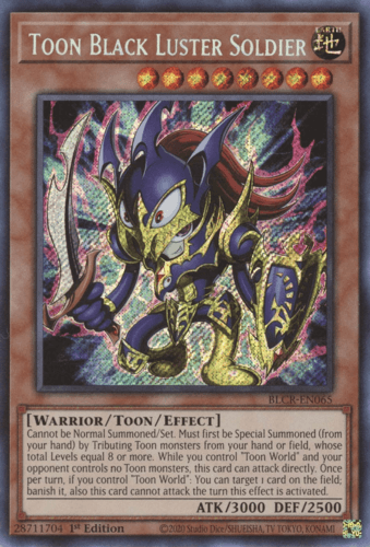 Toon Black Luster Soldier - BLCR-EN065 Secret Rare 1st Edition