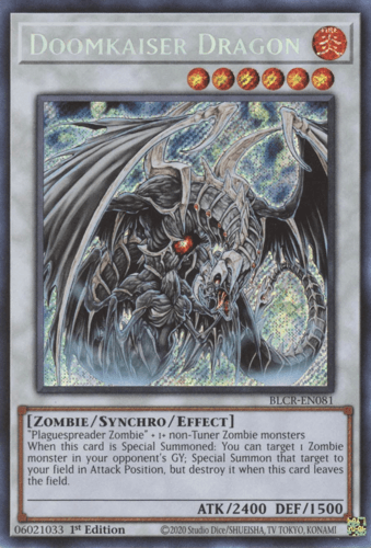Doomkaiser Dragon - BLCR-EN081 Secret Rare 1st Edition