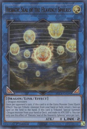 Hieratic Seal of the Heavenly Spheres - BLCR-EN090 Ultra Rare 1st Edition