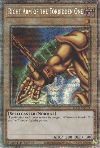 Right Arm of the Forbidden One - BLCR-EN104 Starlight Rare 1st Edition