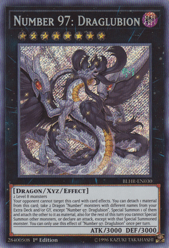 Number 97: Draglubion - BLHR-EN030 Secret Rare 1st Edition