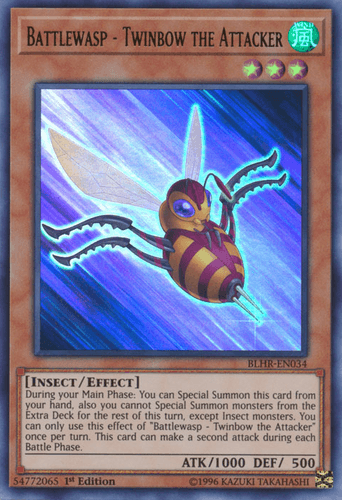 Battlewasp - Twinbow the Attacker - BLHR-EN034 Ultra Rare 1st Edition
