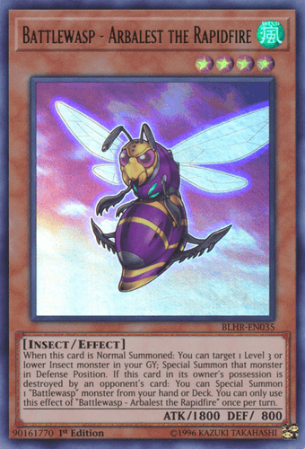 Battlewasp - Arbalest the Rapidfire - BLHR-EN035 Ultra Rare 1st Edition