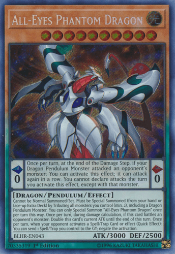 All-Eyes Phantom Dragon - BLHR-EN043 Secret Rare 1st Edition
