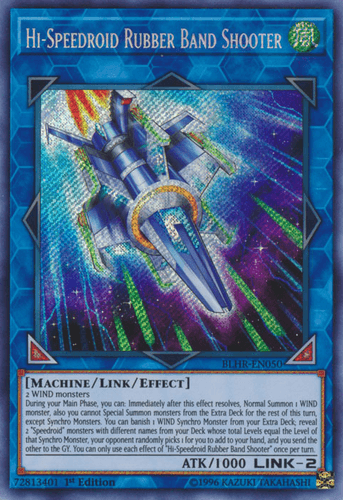 Hi-Speedroid Rubber Band Shooter - BLHR-EN050 Secret Rare 1st Edition