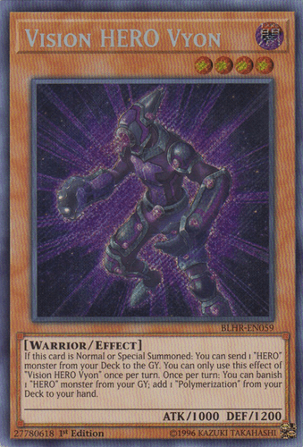 Vision HERO Vyon - BLHR-EN059 Secret Rare 1st Edition