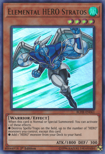 Elemental HERO Stratos - BLHR-EN061 Ultra Rare 1st Edition