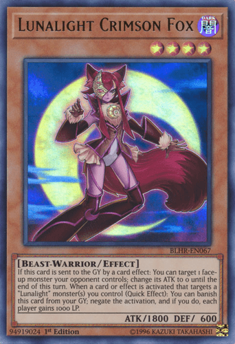 Lunalight Crimson Fox - BLHR-EN067 Ultra Rare 1st Edition
