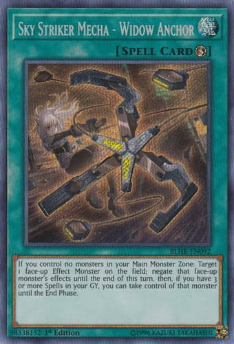 Sky Striker Mecha - Widow Anchor - BLHR-EN092 Secret Rare 1st Edition