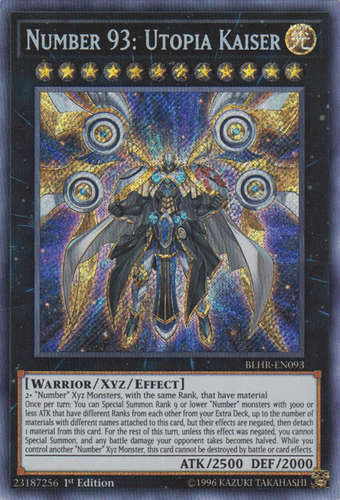 Number 93: Utopia Kaiser - BLHR-EN093 Secret Rare 1st Edition