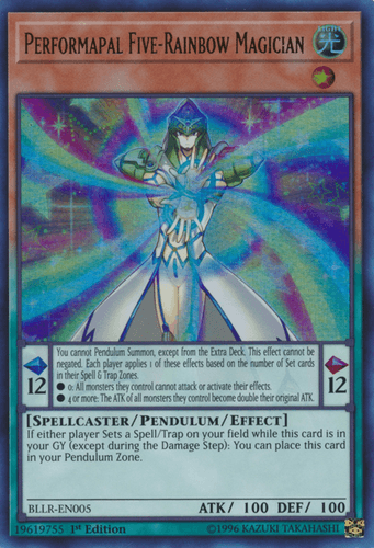 Performapal Five-Rainbow Magician - BLLR-EN005 Ultra Rare 1st Edition