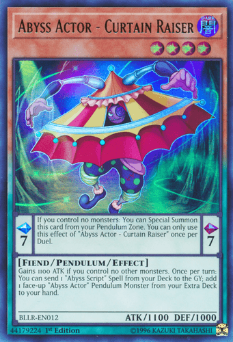 Abyss Actor - Curtain Raiser - BLLR-EN012 Ultra Rare 1st Edition
