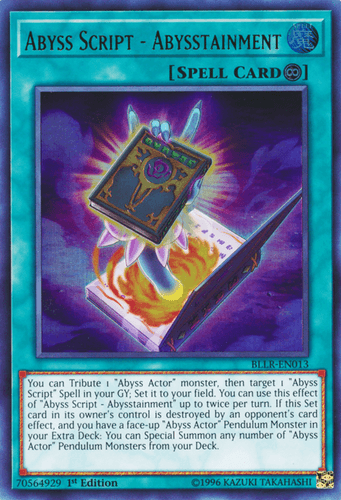 Abyss Script - Abysstainment - BLLR-EN013 Ultra Rare 1st Edition