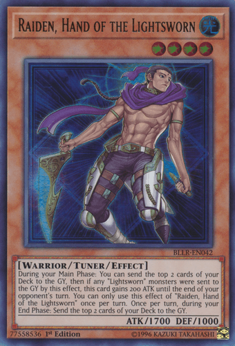 Raiden, Hand of the Lightsworn - BLLR-EN042 Ultra Rare 1st Edition