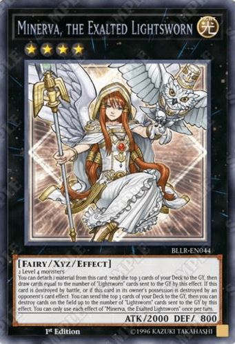 Minerva, the Exalted Lightsworn - BLLR-EN044 Secret Rare 1st Edition