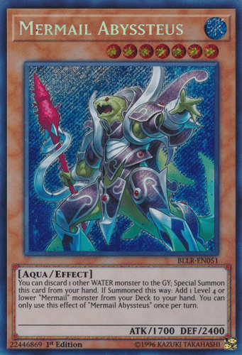Mermail Abyssteus - BLLR-EN051 Secret Rare 1st Edition