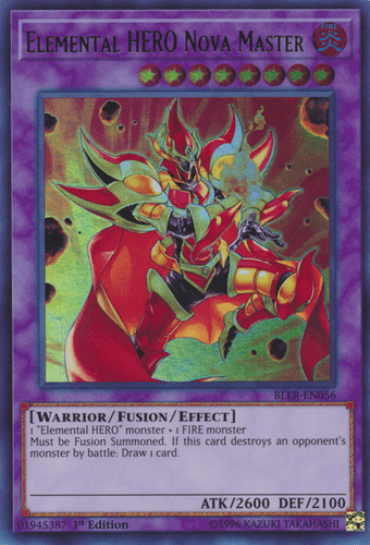 Elemental HERO Nova Master - BLLR-EN056 Ultra Rare 1st Edition