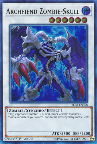 Archfiend Zombie-Skull - BLLR-EN058 Ultra Rare 1st Edition