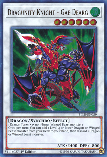 Dragunity Knight - Gae Dearg - BLLR-EN059 Ultra Rare 1st Edition