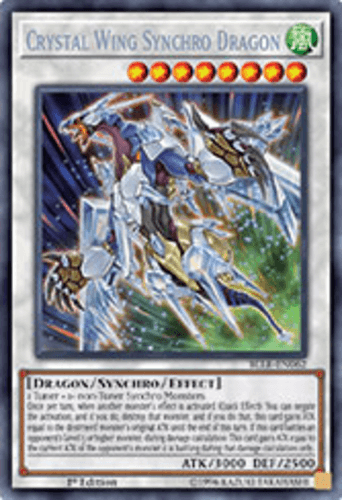 Crystal Wing Synchro Dragon - BLLR-EN062 Secret Rare 1st Edition