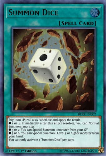 Summon Dice - BLRR-EN002 Ultra Rare 1st Edition