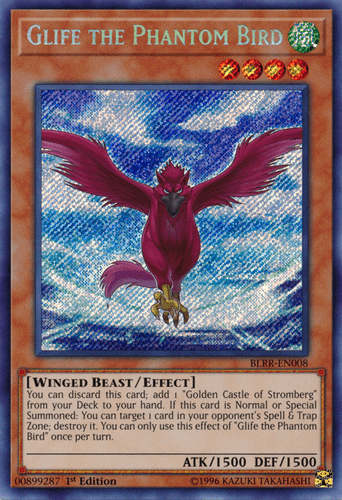 Glife the Phantom Bird - BLRR-EN008 Secret Rare 1st Edition