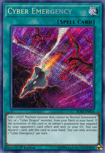 Cyber Emergency - BLRR-EN016 Secret Rare 1st Edition
