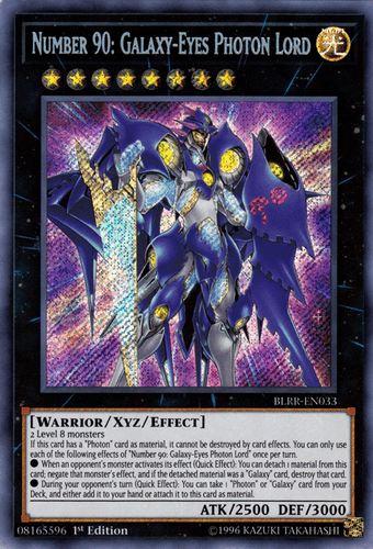 Number 90: Galaxy-Eyes Photon Lord - BLRR-EN033 Secret Rare 1st Edition