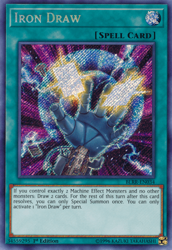 Iron Draw - BLRR-EN034 Secret Rare 1st Edition