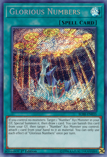 Glorious Numbers - BLRR-EN035 Secret Rare 1st Edition