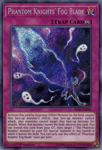 Phantom Knights' Fog Blade - BLRR-EN065 Secret Rare 1st Edition