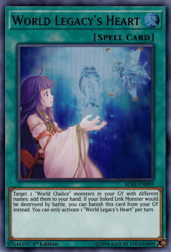 World Legacy's Heart - BLRR-EN099 Ultra Rare 1st Edition