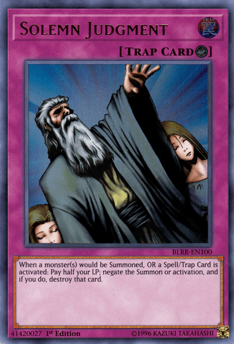 Solemn Judgment - BLRR-EN100 Ultra Rare 1st Edition