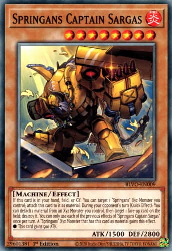 Springans Captain Sargas - BLVO-EN009 Common 1st Edition