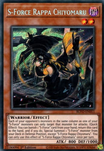 S-Force Rappa Chiyomaru - BLVO-EN011 Secret Rare 1st Edition