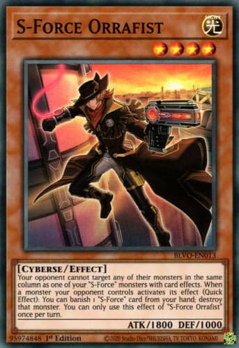 S-Force Orrafist - BLVO-EN013 Super Rare 1st Edition