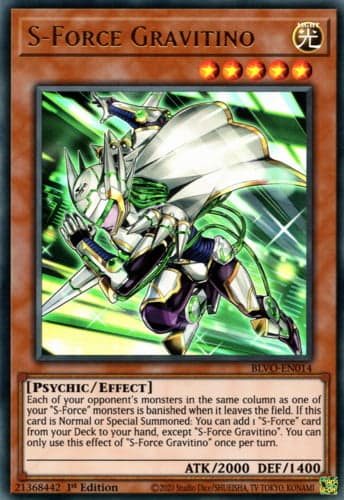 S-Force Gravitino - BLVO-EN014 Ultra Rare 1st Edition