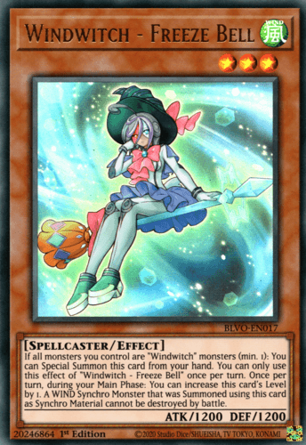 Windwitch - Freeze Bell - BLVO-EN017 Ultra Rare 1st Edition
