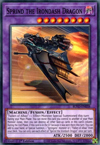 Sprind the Irondash Dragon - BLVO-EN038 Common 1st Edition