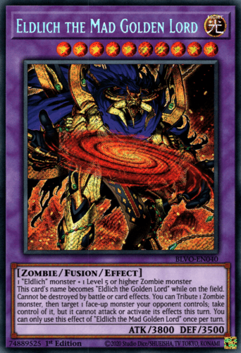 Eldlich the Mad Golden Lord - BLVO-EN040 Secret Rare 1st Edition