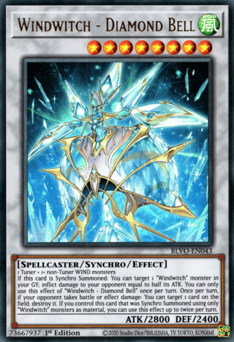 Windwitch - Diamond Bell - BLVO-EN043 Ultra Rare 1st Edition