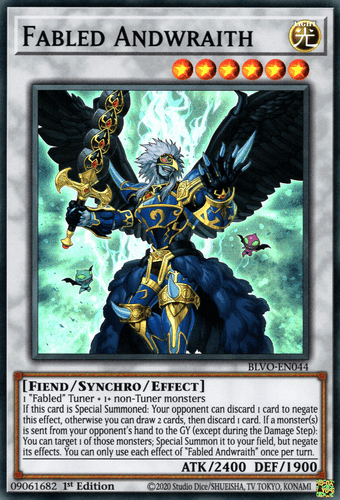 Fabled Andwraith - BLVO-EN044 Super Rare 1st Edition