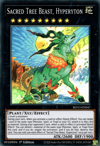 Sacred Tree Beast, Hyperyton - BLVO-EN047 Super Rare 1st Edition
