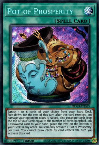 Pot of Prosperity - BLVO-EN065 Secret Rare 1st Edition