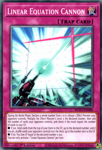 Linear Equation Cannon - BLVO-EN080 Common 1st Edition
