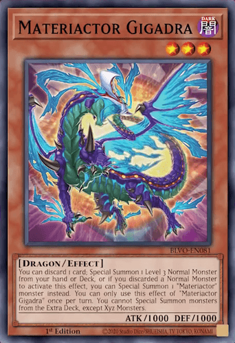Materiactor Gigadra - BLVO-EN081 Super Rare 1st Edition