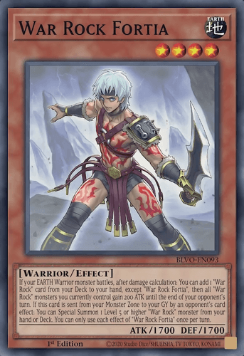 War Rock Fortia - BLVO-EN093 Super Rare 1st Edition