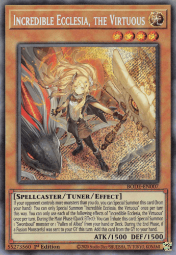 Incredible Ecclesia, the Virtuous - BODE-EN007 Secret Rare 1st Edition